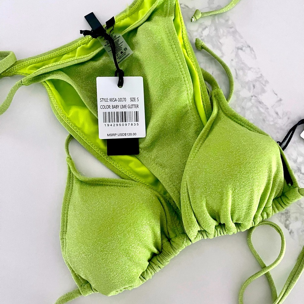 👙NWTS-Green Glitter String Bikini